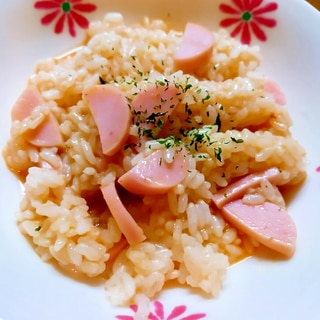 ご飯で簡単☆魚ニソのピリ辛リゾット風